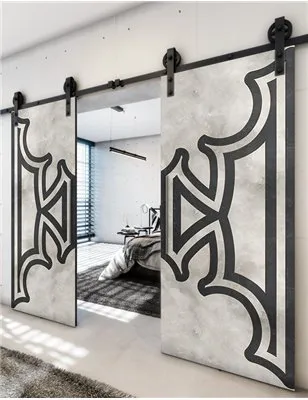 Holzschiebetür Barn-Line - Hell - Dunkel-Mix Model 4086