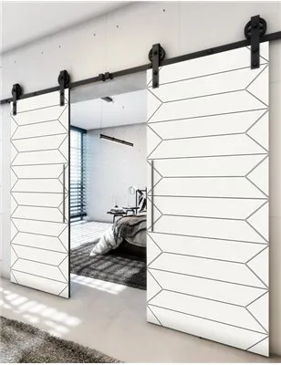 Holzschiebetür Barn-Line - Weiss Model 4008