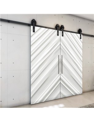 Holzschiebetür Barn-Line - Weiss 3D  Model 4022-3