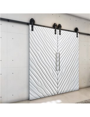 Holzschiebetür Barn-Line - Weiss 3D  Model 4037-3