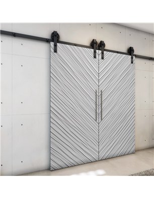 Holzschiebetür Barn-Line - Weiss 3D  Model 4040-3
