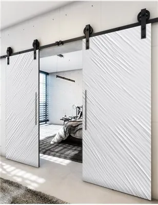 Holzschiebetür Barn-Line - Weiss 3D Model 4042