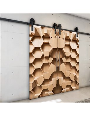 Holzschiebetür Barn-Line - Holzkunst  Model 4017-3