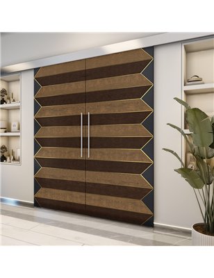 Holzschiebetür Eco-Line - Holz-Mix  Model 4007-2
