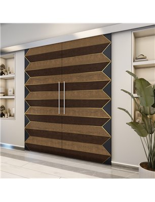 Holzschiebetür Eco-Line - Holz-Mix  Model 4007-2