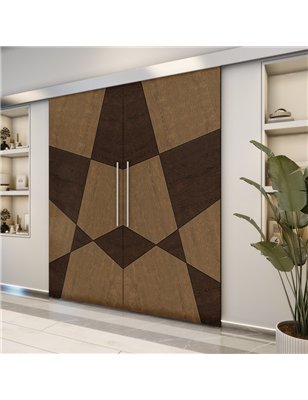 Holzschiebetür Eco-Line - Holz-Mix  Model 4011-2