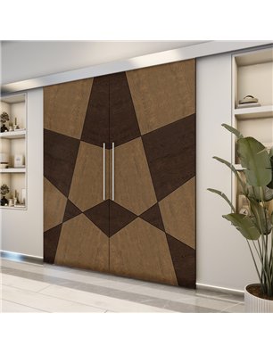 Holzschiebetür Eco-Line - Holz-Mix  Model 4011-2