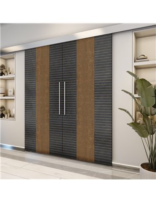 Holzschiebetür Eco-Line - Holz-Mix  Model 4013-2