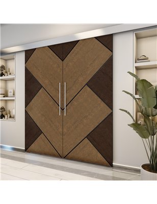 Holzschiebetür Eco-Line - Holz-Mix  Model 4026-2