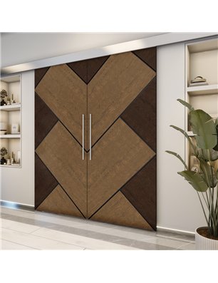 Holzschiebetür Eco-Line - Holz-Mix  Model 4026-2