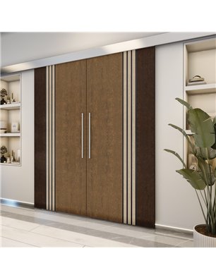 Holzschiebetür Eco-Line - Holz-Mix  Model 4028-2