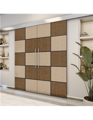 Holzschiebetür Eco-Line - Holz-Mix  Model 4029-2