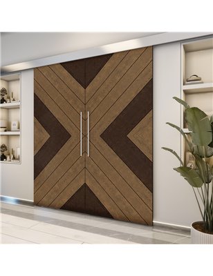 Holzschiebetür Eco-Line - Holz-Mix  Model 4038-2