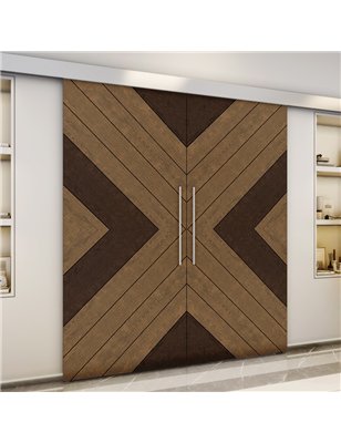 Holzschiebetür Eco-Line - Holz-Mix  Model 4038-3