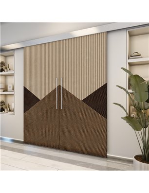 Holzschiebetür Eco-Line - Holz-Mix  Model 4044-2
