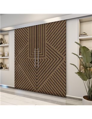 Holzschiebetür Eco-Line - Holz-Mix  Model 4058-2