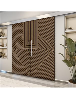 Holzschiebetür Eco-Line - Holz-Mix  Model 4058-2