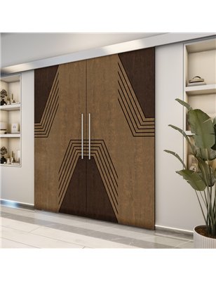 Holzschiebetür Eco-Line - Holz-Mix  Model 4060-2