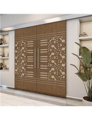 Holzschiebetür Eco-Line - Holz-Mix  Model 4061-2