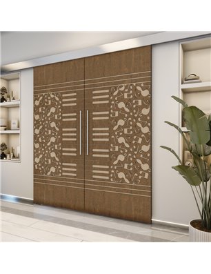 Holzschiebetür Eco-Line - Holz-Mix  Model 4061-2