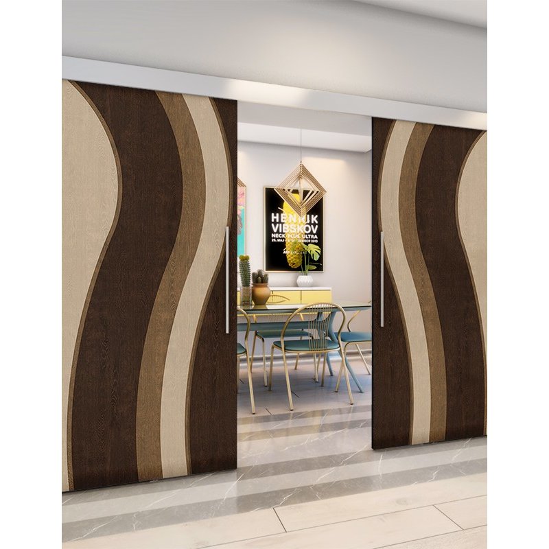Holzschiebetür Eco-Line - Holz-Mix Model 4064 Holzschiebetür Eco-Line - Holz-Mix Model 4064