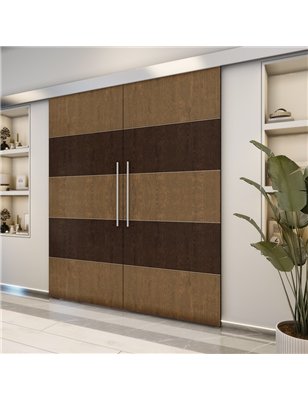 Holzschiebetür Eco-Line - Holz-Mix  Model 4066-2