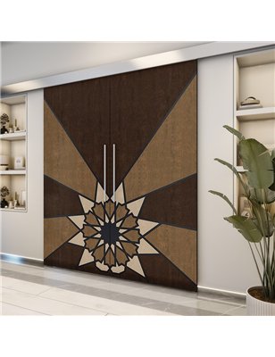 Holzschiebetür Eco-Line - Holz-Mix  Model 4068-2
