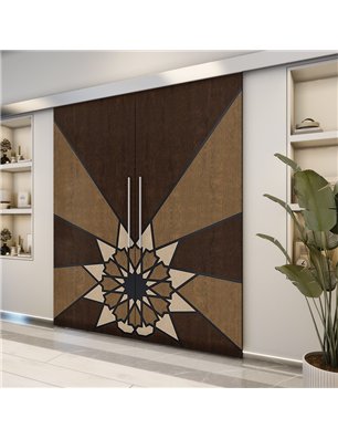 Holzschiebetür Eco-Line - Holz-Mix  Model 4068-2