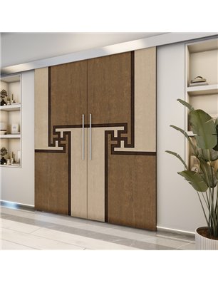 Holzschiebetür Eco-Line - Holz-Mix  Model 4071-2