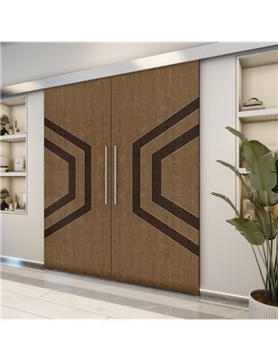 Holzschiebetür Eco-Line - Holz-Mix  Model 4072-2
