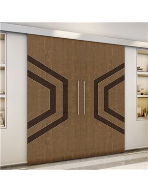 Holzschiebetür Eco-Line - Holz-Mix  Model 4072-3