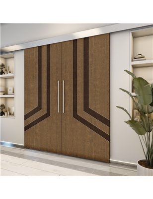 Holzschiebetür Eco-Line - Holz-Mix  Model 4073-2