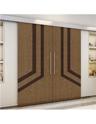 Holzschiebetür Eco-Line - Holz-Mix  Model 4073-3