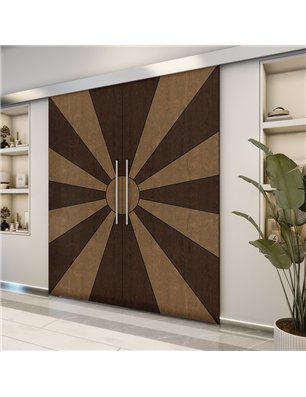 Holzschiebetür Eco-Line - Holz-Mix  Model 4074-2