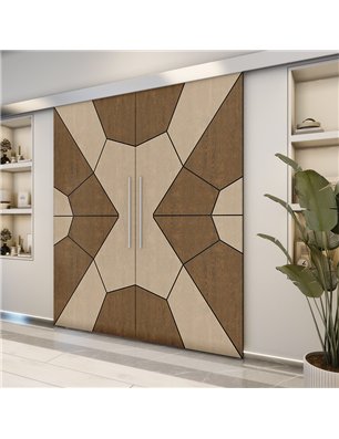 Holzschiebetür Eco-Line - Holz-Mix  Model 4075-2