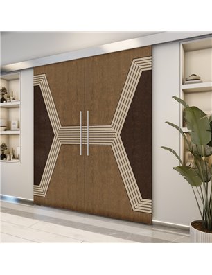 Holzschiebetür Eco-Line - Holz-Mix  Model 4079-2