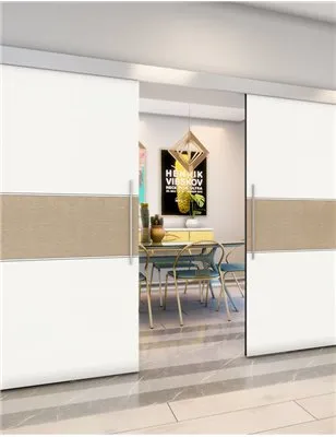 Holzschiebetür Eco-Line - Eiche und Weiss Model 4032