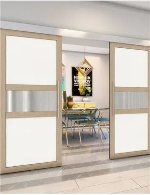 Holzschiebetür Eco-Line - Eiche und Weiss Model 4042