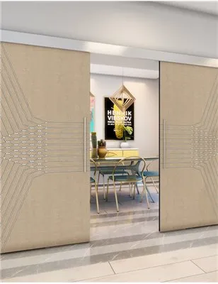 Holzschiebetür Eco-Line - Eiche und Weiss Model 4085