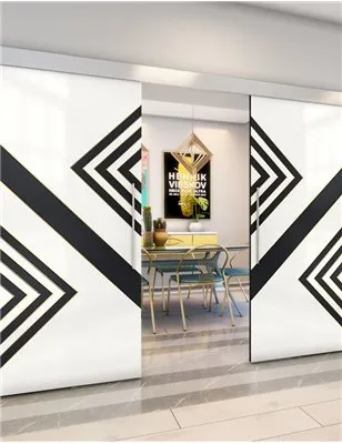 Holzschiebetür Eco-Line - Hell - Dunkel-Mix Model 4010