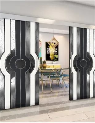 Holzschiebetür Eco-Line - Hell - Dunkel-Mix Model 4055