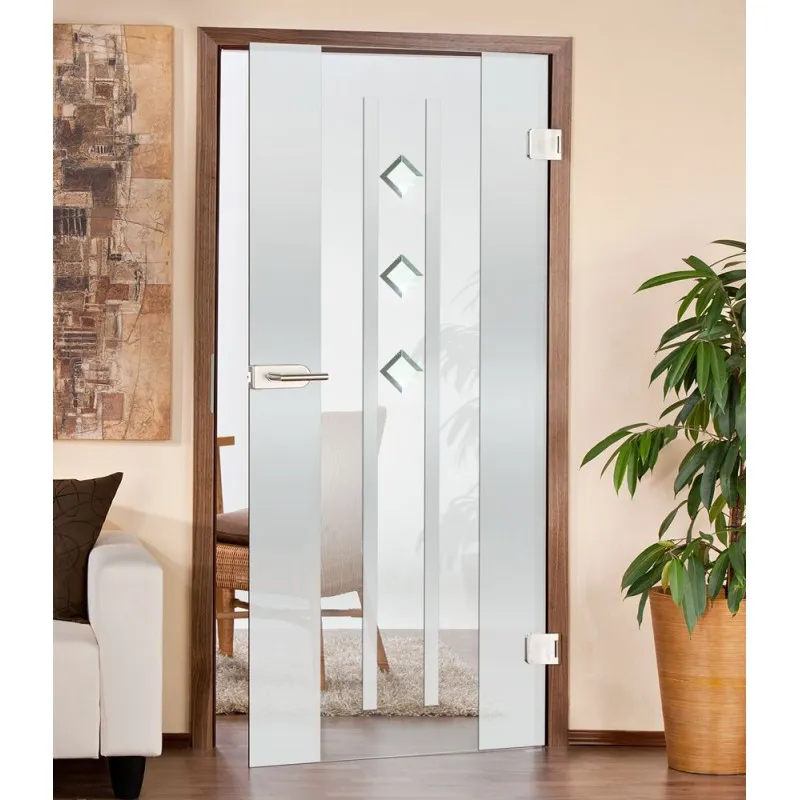 Ganzglastür LILLE mit Facettensteinen