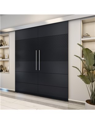 Holzschiebetür Eco-Line - Schwarz  Model 4020-2