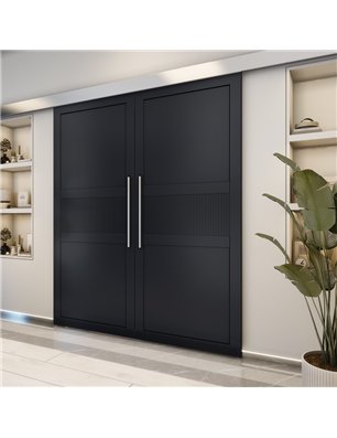 Holzschiebetür Eco-Line - Schwarz  Model 4042-2