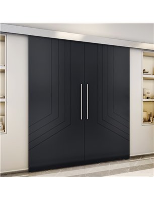 Holzschiebetür Eco-Line - Schwarz  Model 4073-3