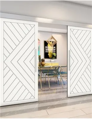 Holzschiebetür Eco-Line - Weiss Model 4009