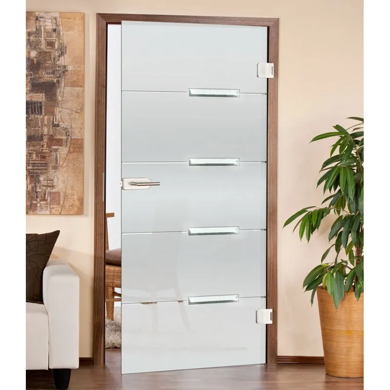 Ganzglastür METZ mit Facettensteinen