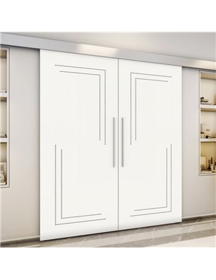 Holzschiebetür Eco-Line - Weiss  Model 4065-3