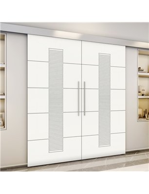 Holzschiebetür Eco-Line - Weiss  Model 4067-3