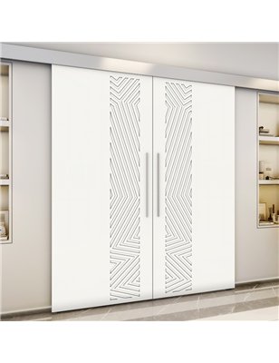 Holzschiebetür Eco-Line - Weiss  Model 4070-3